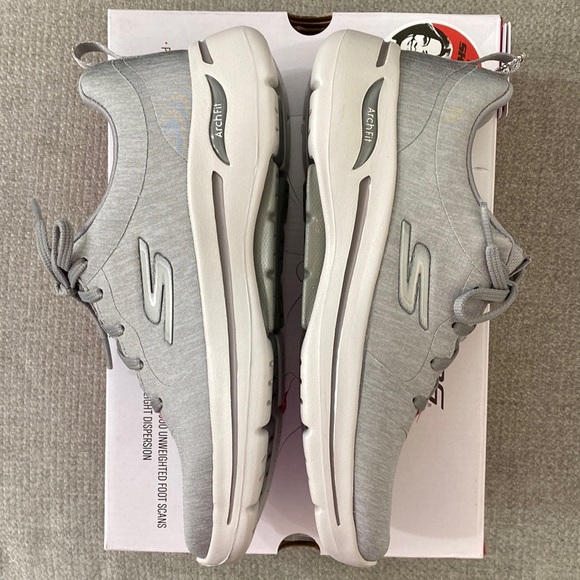 Skechers GOwalk Arch Fit - Moon Shadows Walking Sneakers Gray (Women) - Picture 9 of 12
